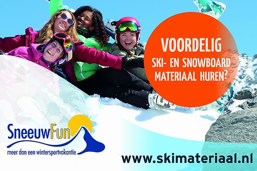 Huur skimateriaal voordelig via Sneeuwfun